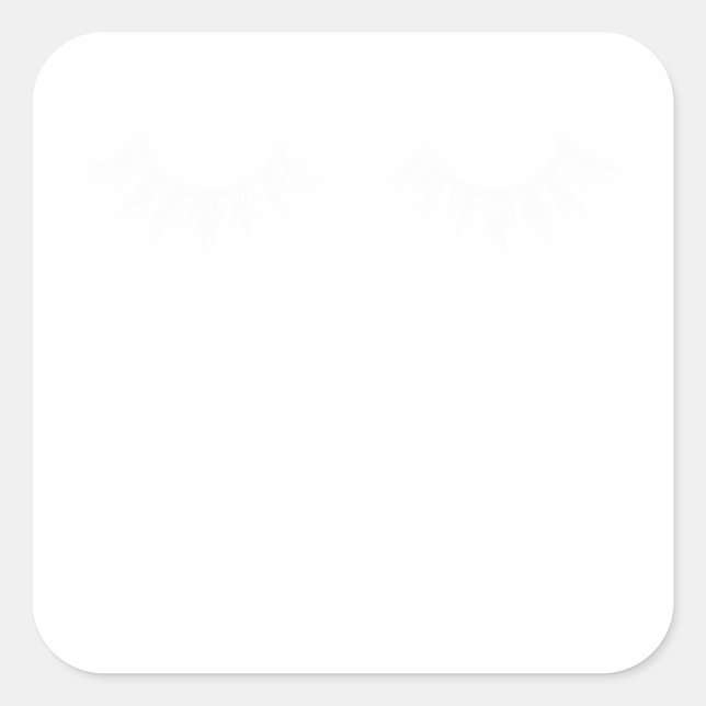 Eyelash Easy and Lovable Costume Love Your Square Sticker (Front)