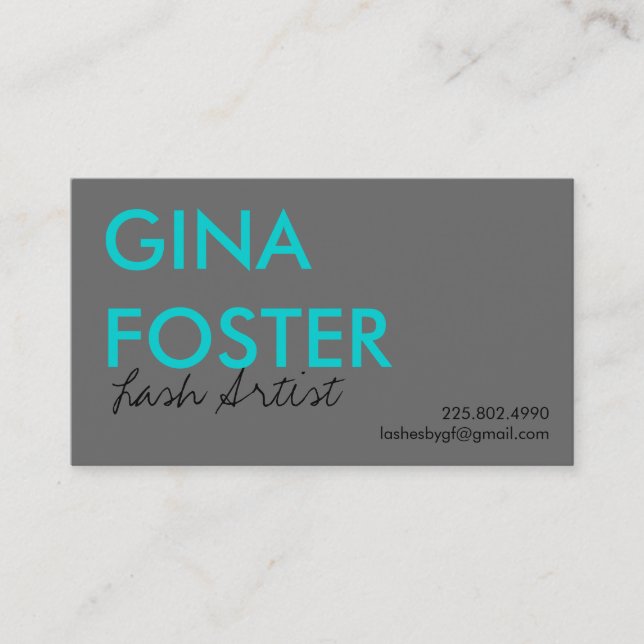 Eyelash Extension Lash Artist Business Card (Front)