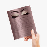 Eyelash Extension Liability Waiver Rose Mauve Flyer<br><div class="desc">florenceK design</div>