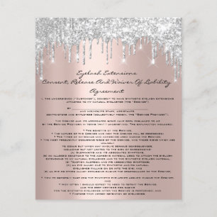 Eyelash Extension Liability Waiver Spark Rose Grey Flyer