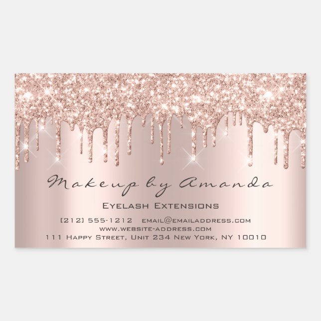 Eyelash Extension Makeup Artist Beauty Spark Rose Sticker (Front)