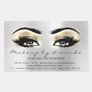 Eyelash Extension Makeup Beauty Browns Grey Silver Sticker