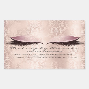 Eyelash Extension Pink Makeup Artist Beauty Damask Sticker