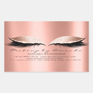 Eyelash Extension Pink Makeup Coral Beauty Salon Sticker