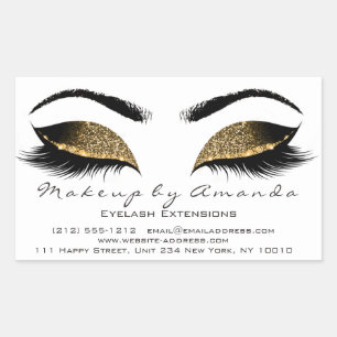 Eyelash Extension White Makeup Artist Beauty Salon Sticker