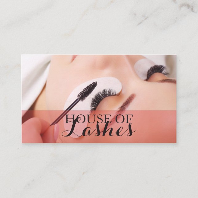 Eyelash Extensions Beauty Salon Spa   Business Car Business Card (Front)