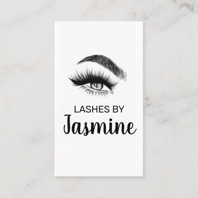 Eyelash Extensions Beauty Salon Spa   Business Card (Front)