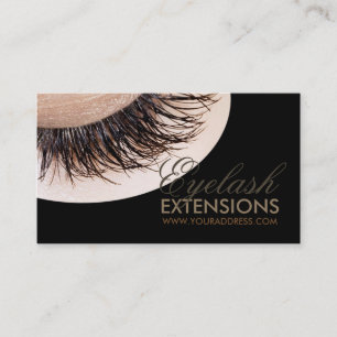 Eyelash Extensions Black Luxury Business Card