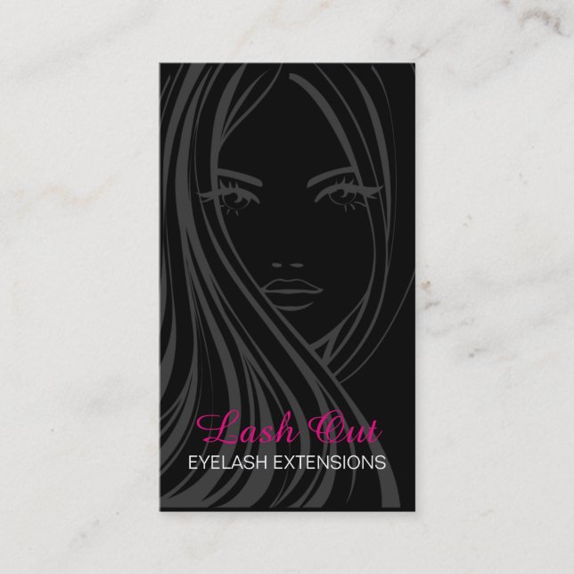 Eyelash Extensions Business Card Template (Front)