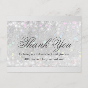 Eyelash Extensions Glitter Snow Star Postcard