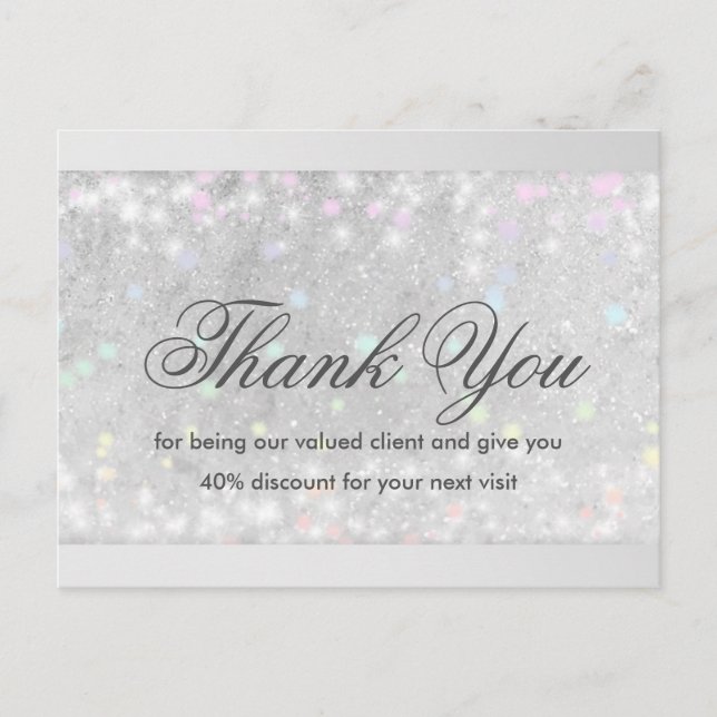 Eyelash Extensions Glitter Snow Star Postcard (Front)