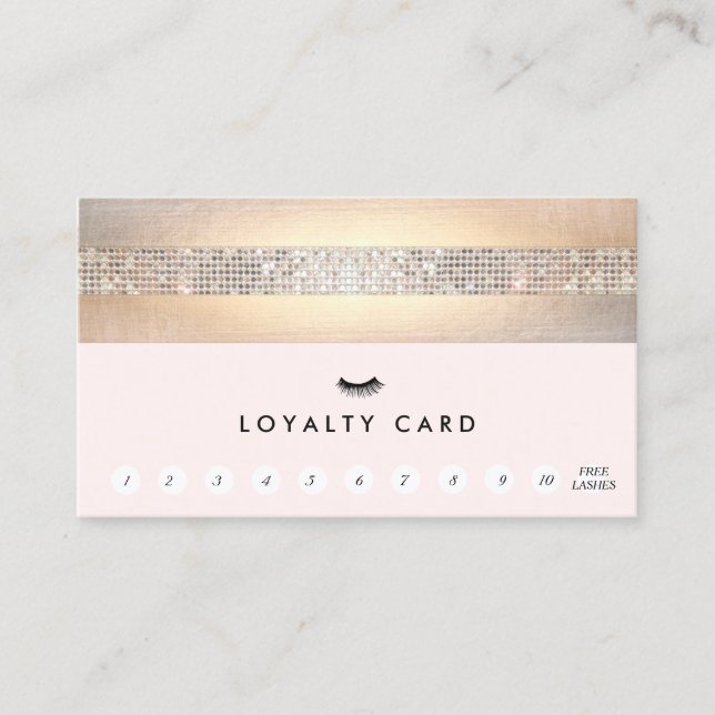 EyeLash Extensions Pink Customer Loyalty 11 Punch (Front)