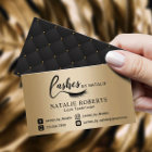Eyelash Extensions Salon Black & Gold Lashes Logo