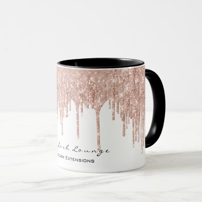 Eyelash Extention Beauty Rose White Makeup Artist  Mug (Front Right)