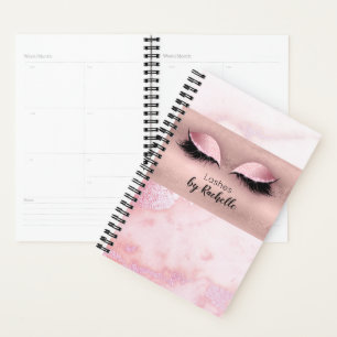 Eyelash Lashes Makeup Blush Pink Planner