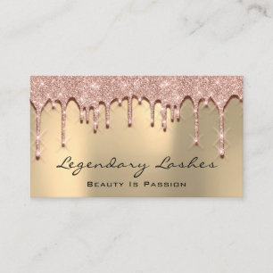 Eyelash  Makeup Art 3D Drips Effect Esthetician Business Card