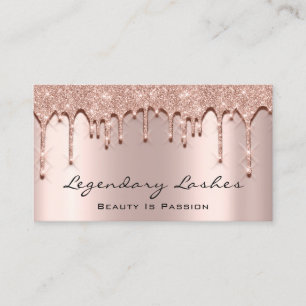Eyelash. Makeup Art Glitter 3D Effect Esthetician Business Card