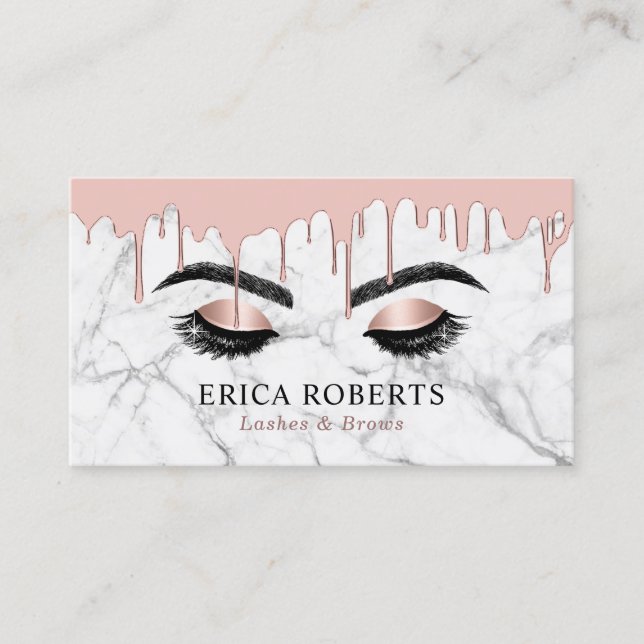 Eyelash Makeup Artist Rose Gold Marble Loyalty (Front)