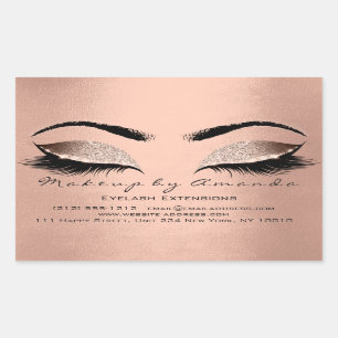 Eyelash Makeup RSVP Beauty Blush Rose Gold Glitter Sticker