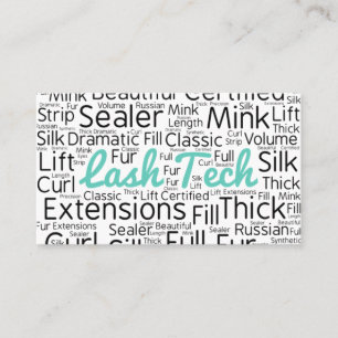 Eyelash Technician Business Card