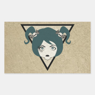 eyelashed lady sticker