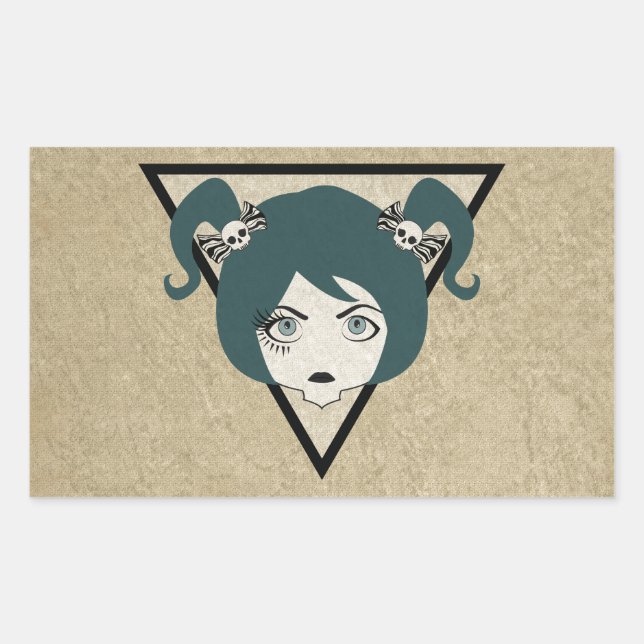 eyelashed lady sticker (Front)