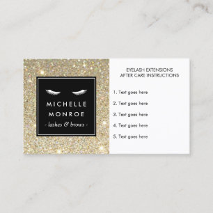 Eyelashes avec Gold Parties scintillant Carte de s
