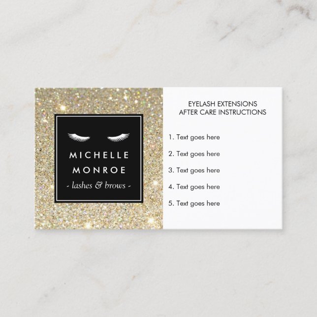 Eyelashes avec Gold Parties scintillant Carte de s (Devant)