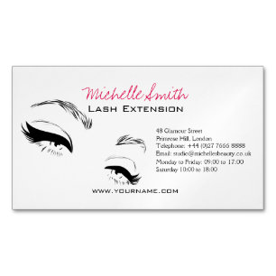 Eyelashes brows Permanent Makeup Artist Eyes Lash Magnetic Business Card