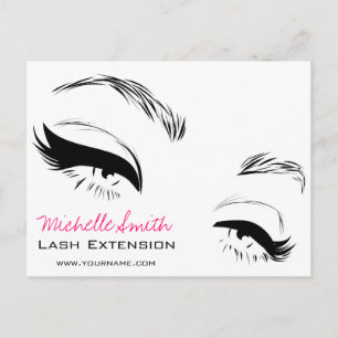 Eyelashes brows Permanent Makeup Artist Eyes Lash Postcard