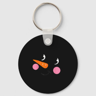 Eyelashes Christmas Outfit Snowman Face Costume Gi Keychain
