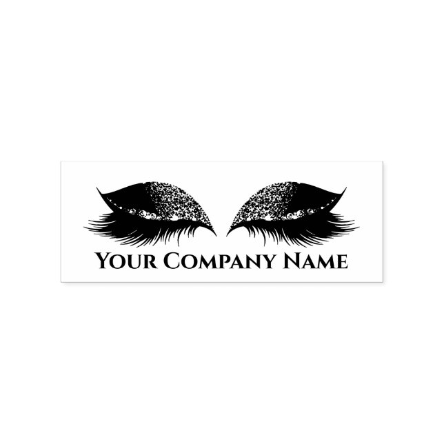 Eyelashes Extension Makeup Artist Beauty Lounge Rubber Stamp (Imprint)