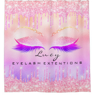 Eyelashes Extension Pink Holograph Glitter Spark