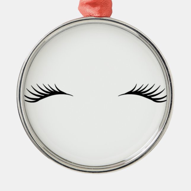 Eyelashes Metal Ornament (Front)