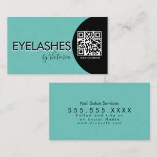Eyelashes Salon Beauty Eyelashes QR CODE Business Card