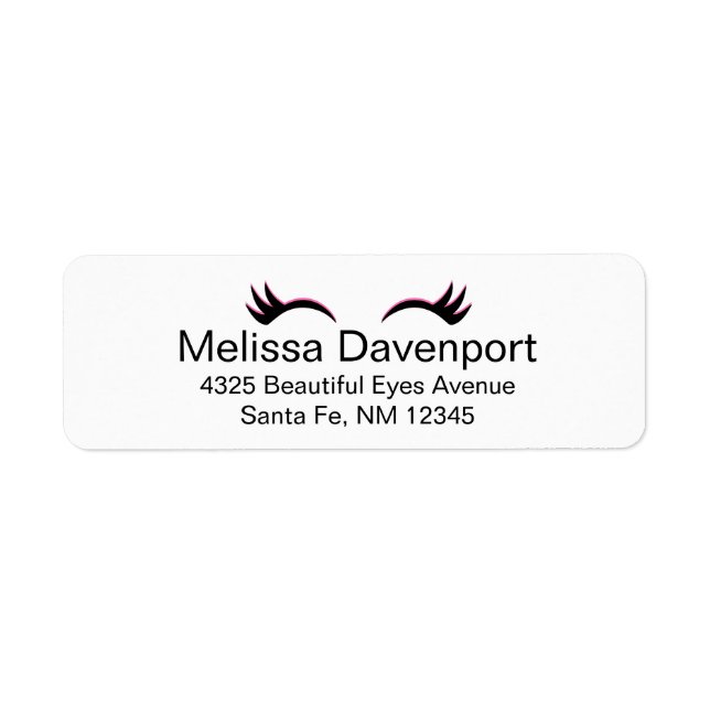 Eyelashes tendance rose et noir (Devant)