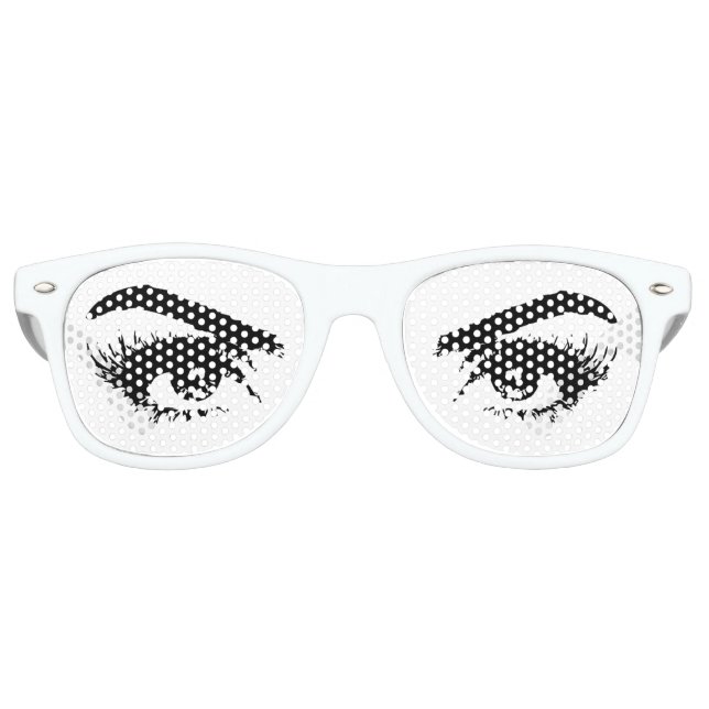 EYES. BEAUTIFUL WOMAN EYES. RETRO SUNGLASSES (Front)
