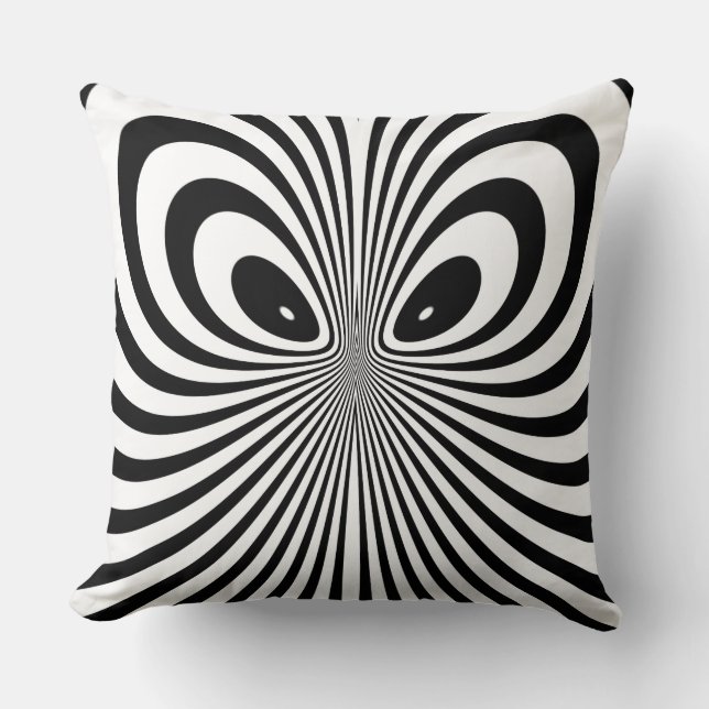 Eyes Effect Throw Pillow (Front)