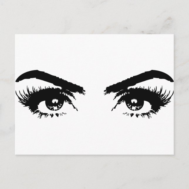 Eyes, Eyebrows & Eyelashes Postcard (Front)
