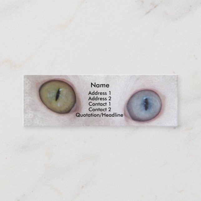 Eyes for you mini business card (Front)