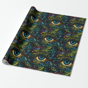 Eyes in the Leaves Wrapping Paper