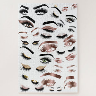 Eyes Lashes Wink Eyes makeup artist Jigsaw Puzzle