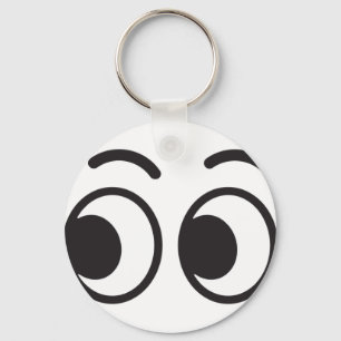 Eyes looking emoji keychain