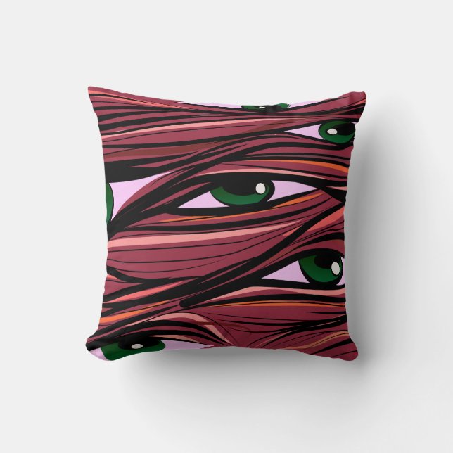 Eyes Monster Throw Pillow (Front)