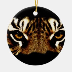 Eyes of a Tiger Ceramic Ornament