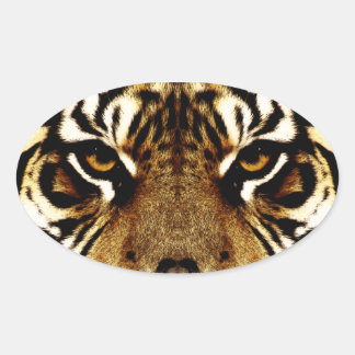 Eyes of a Tiger Oval Sticker