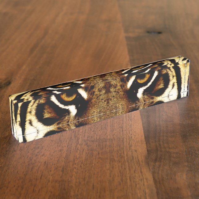 Eyes of a Tiger Personalized Nameplate (Side)