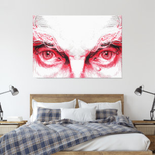 Eyes of Ancient Evil – Red Warning Canvas Print
