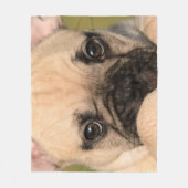 Eyes of Cute French Bulldog Puppy, comfort Fleece Blanket (Front)