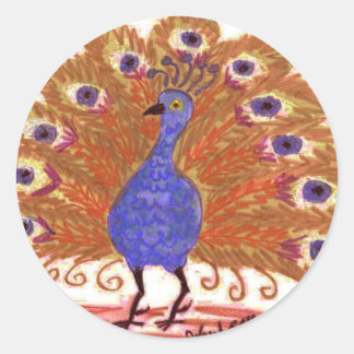 Eyes of India (brown) Classic Round Sticker